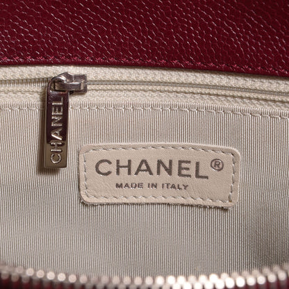 Chanel Caviar Grand Shopping Tote GST Dark Red 6 of 7