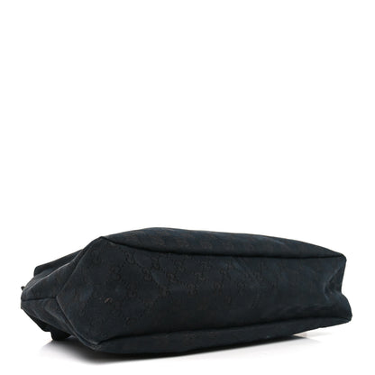 Gucci Monogram Medium Horsebit Chain Hobo Black 4 of 9