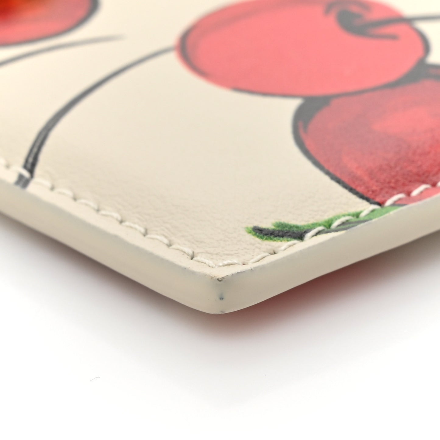 Calfskin Monogram Cherry Credit Card Case