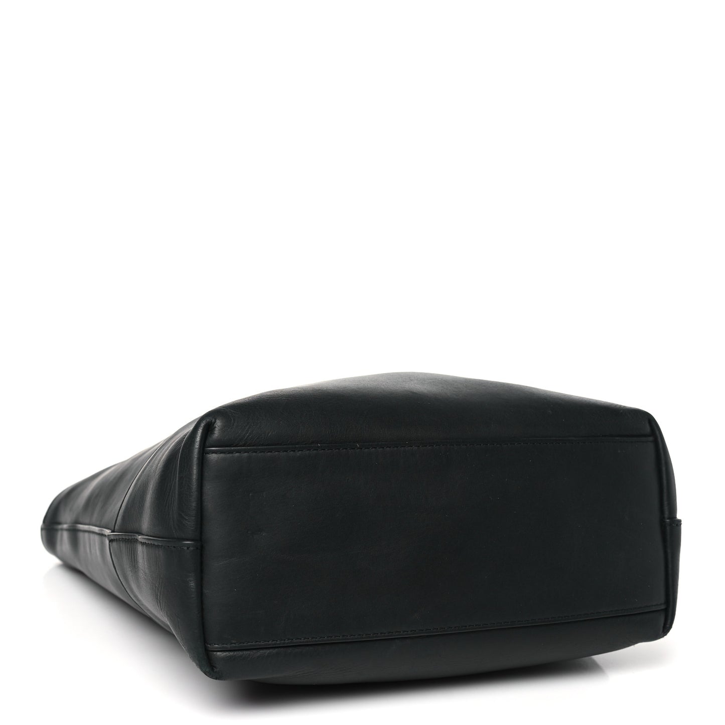 Smooth Matte Calfskin Bucket Bag Black