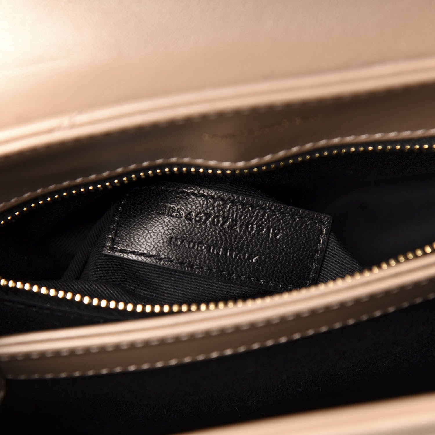 Saint Laurent Calfskin Y Quilted Monogram Toy Loulou Satchel Dusty Grey 7 of 12