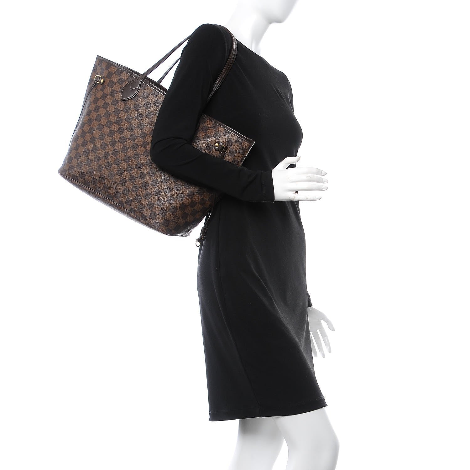 Louis Vuitton Damier Ebene Neverfull MM 2 of 14