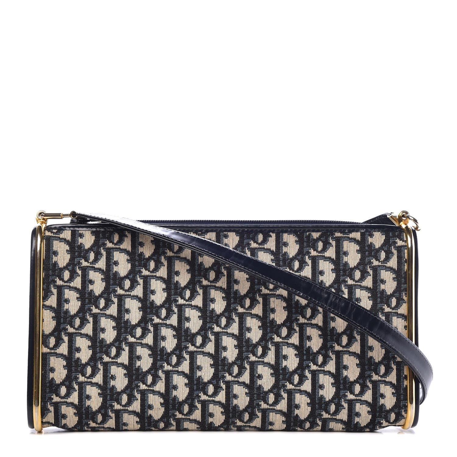 Christian Dior Monogram Convertible Clutch Bag Navy 1 of 6