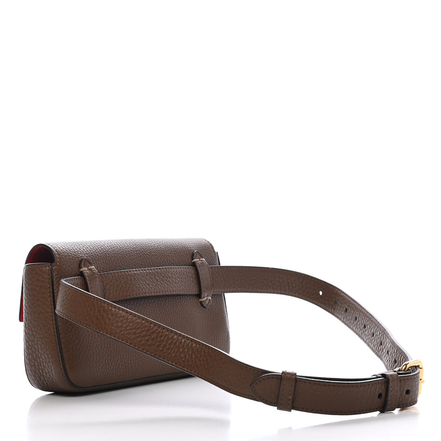 Fendi Cuoio Romano Baguette Hip Belt Bag Mud 2 of 9