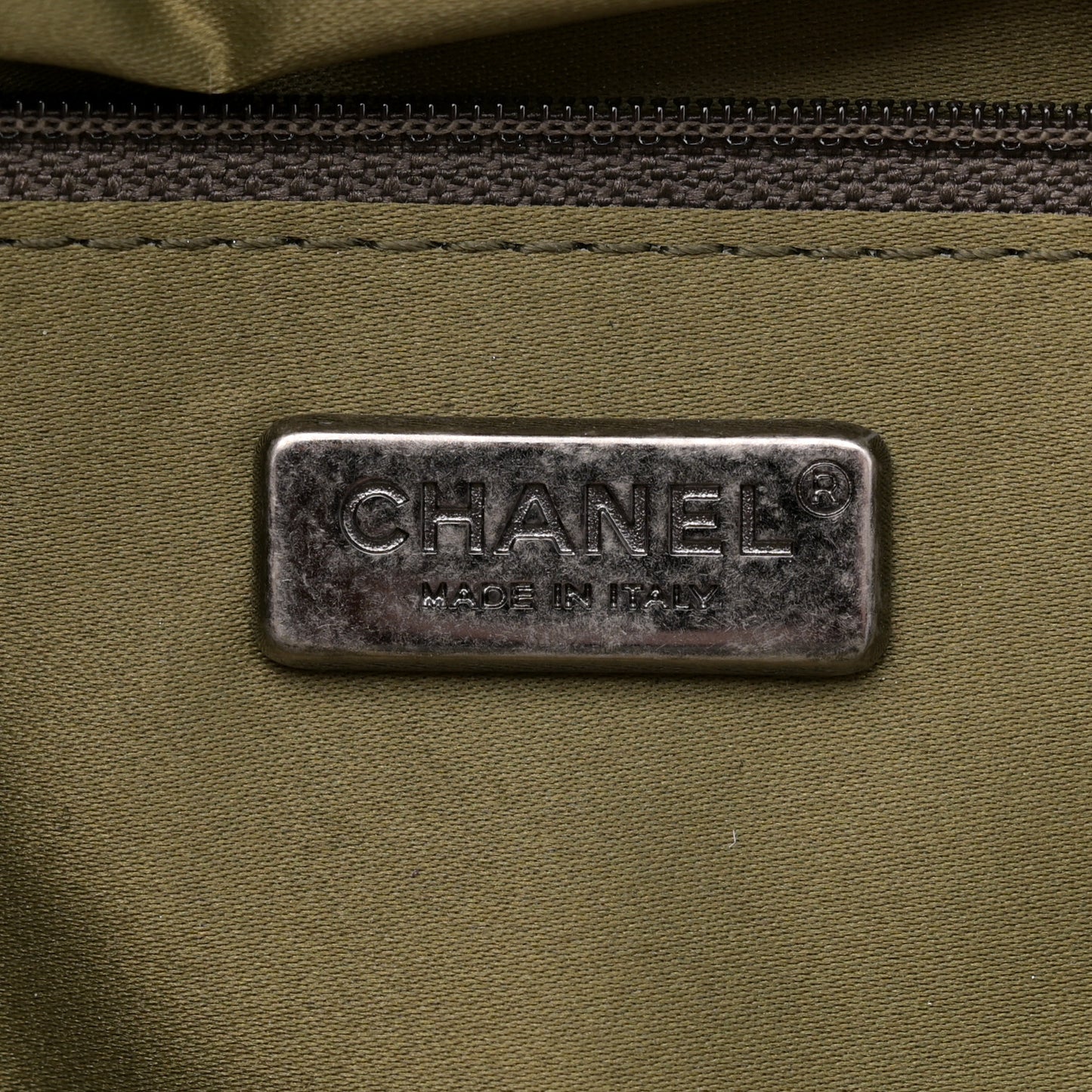 Sequin Coco Cuba Flap Bag Khaki