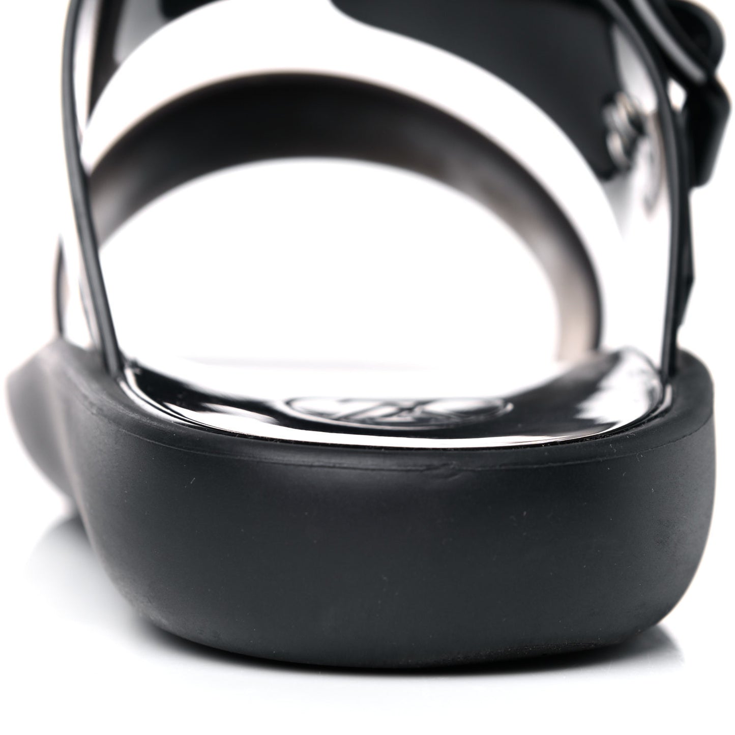 Monogram Sunbath Flat Mule Sandals 38 Black