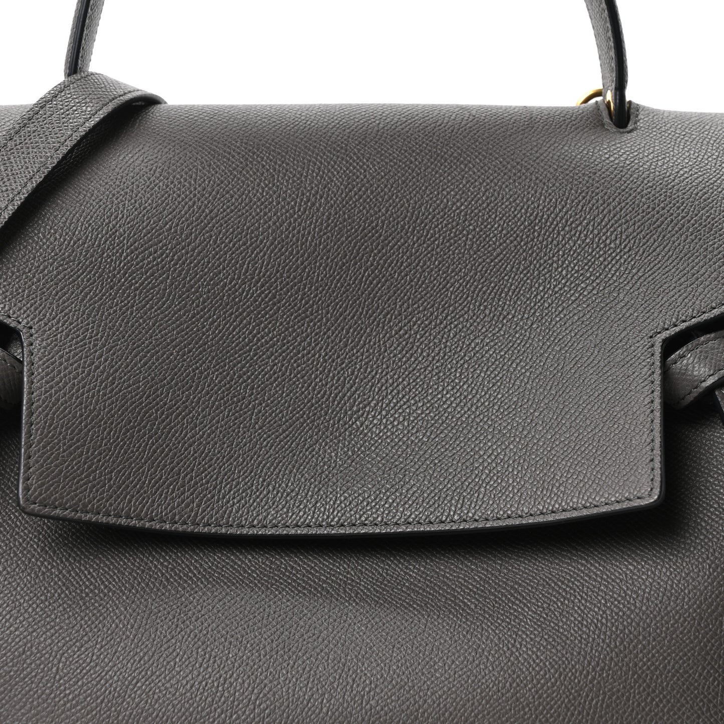 Grained Calfskin Mini Belt Bag Grey