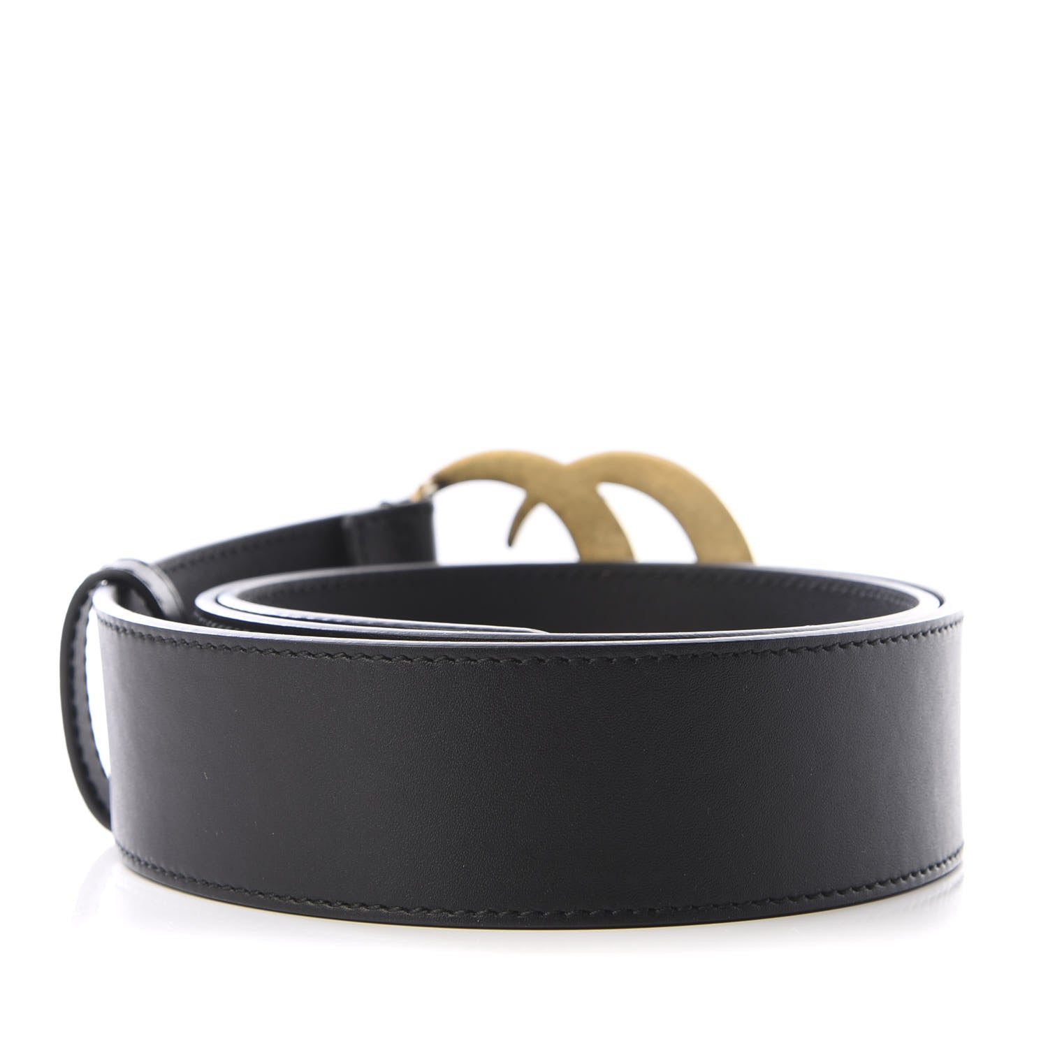 Gucci Moon Calfskin Pearl Double G 40mm Belt 85 34 Black Cream 2 of 5