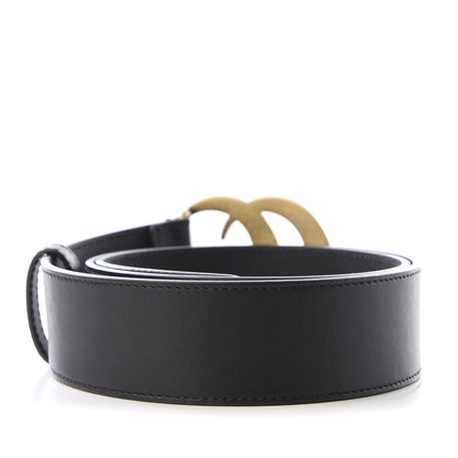 Gucci Moon Calfskin Pearl Double G 40mm Belt 85 34 Black Cream 2 of 5