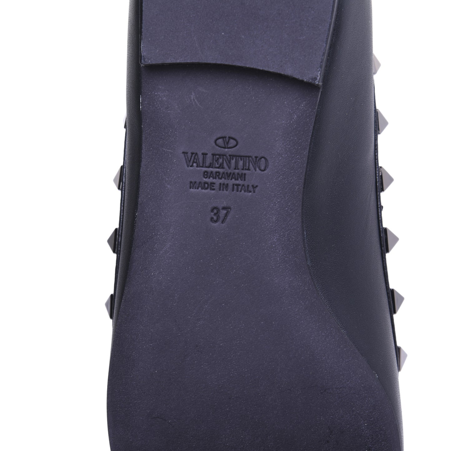 Nappa Rockstud Ballerina Flats 37 Black
