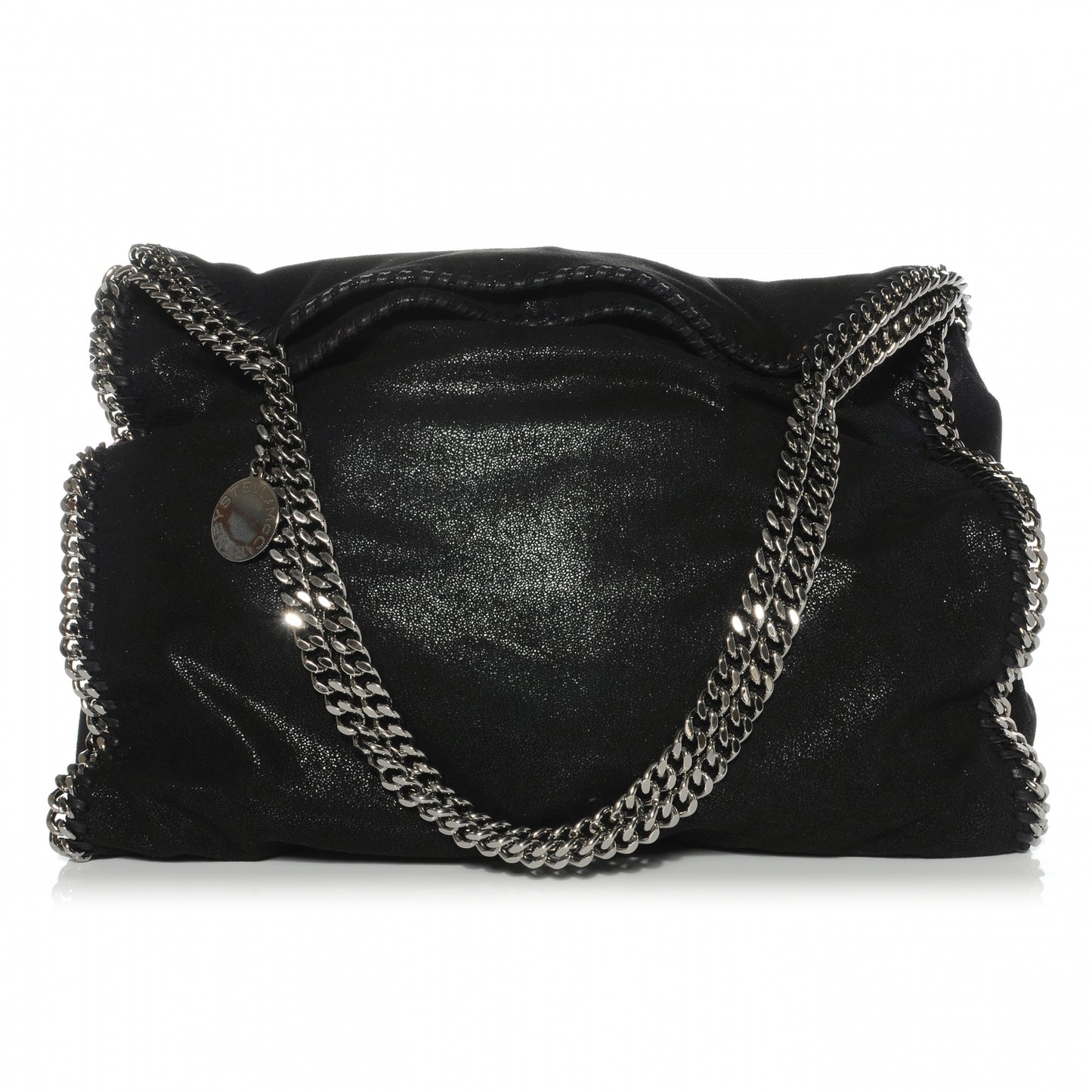 Faux Leather Large Falabella Tote Black