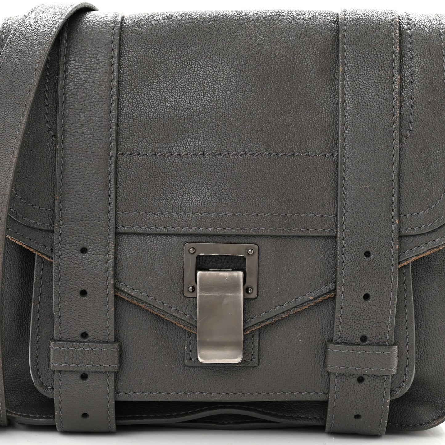 Lambskin PS1 Mini Pouch Messenger Smoke