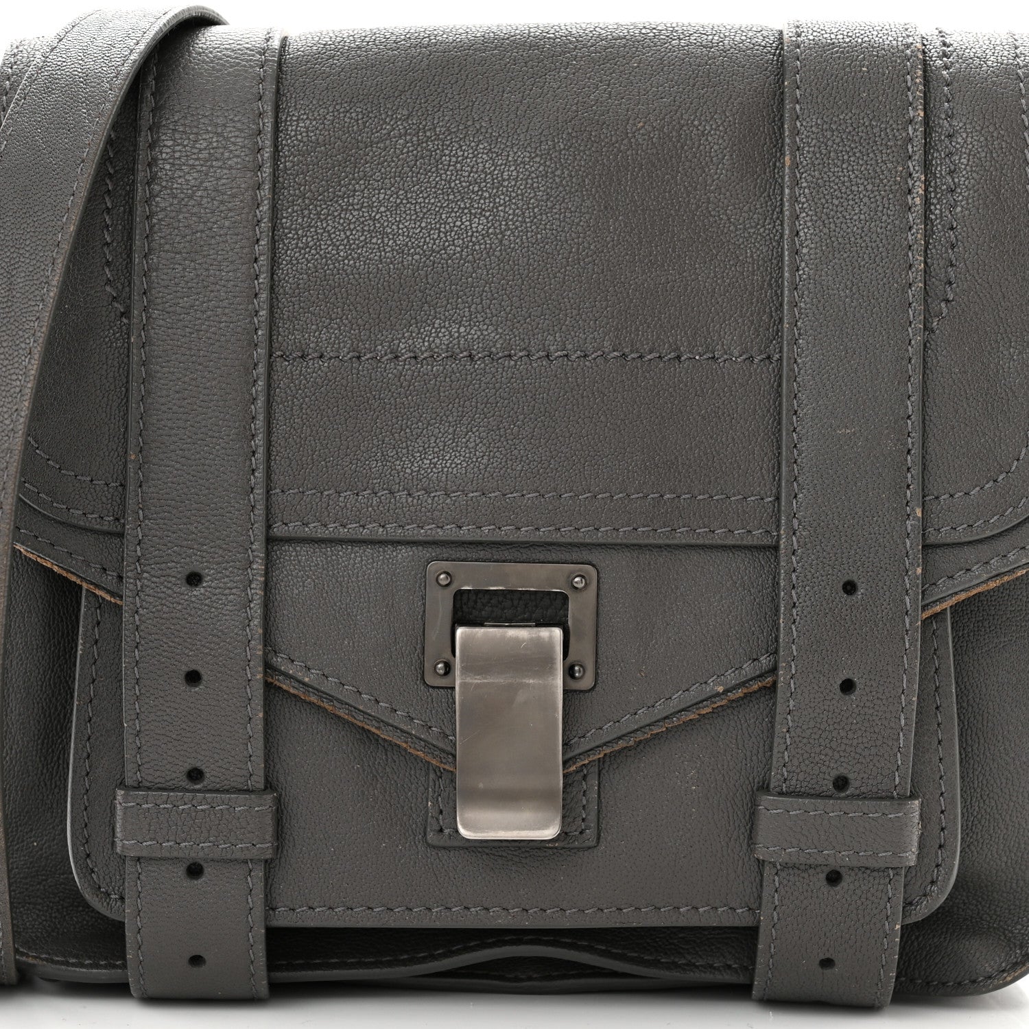 Proenza Schouler Lambskin PS1 Mini Pouch Messenger Smoke 8 of 13