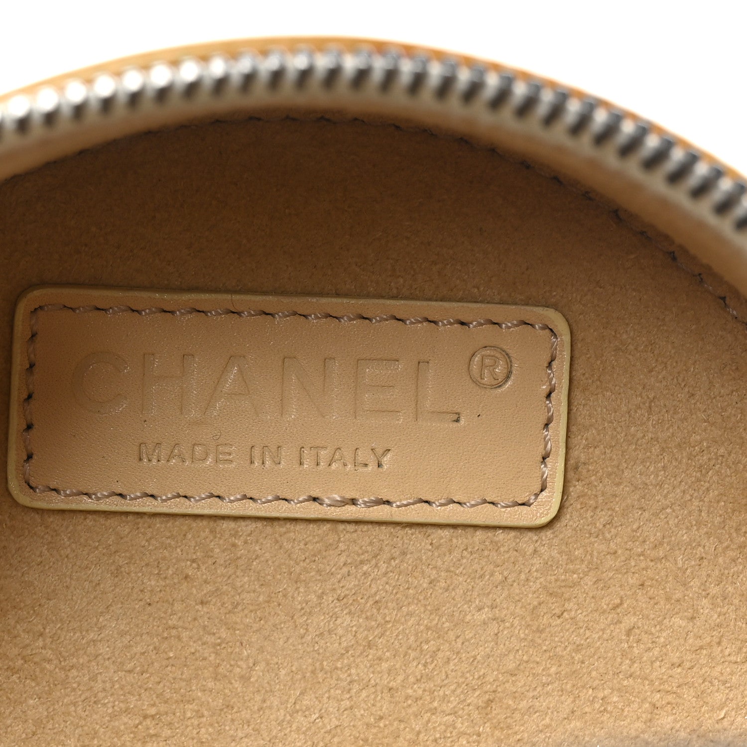 Chanel Patent Quilted CC Chocolate Bar Round Shoulder Bag Yellow 6 of 12