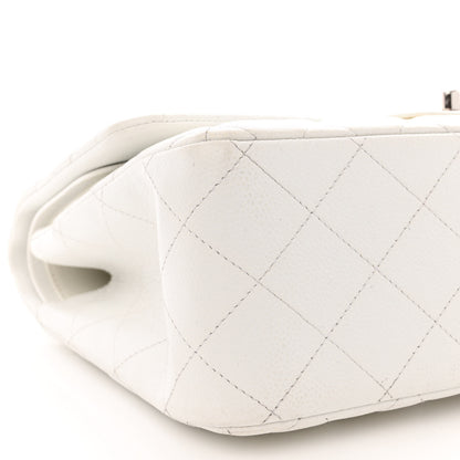 Chanel Caviar Quilted Jumbo Double Flap White 9 of 15