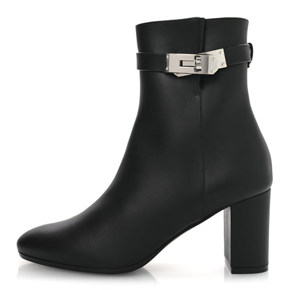 Hermes Calfskin Saint Germain Ankle Boots 36.5 Black 1 of 12