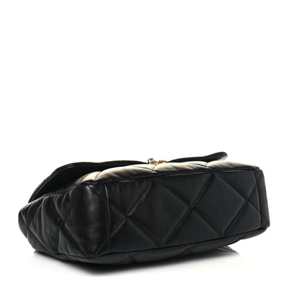 Chanel Lambskin Quilted Maxi Chanel 19 Flap Black 4 of 13