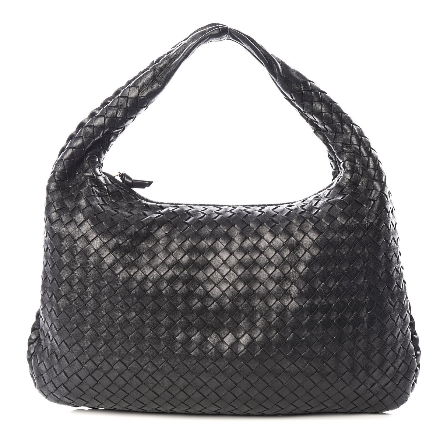 Nappa Intrecciato Medium Veneta Hobo Black
