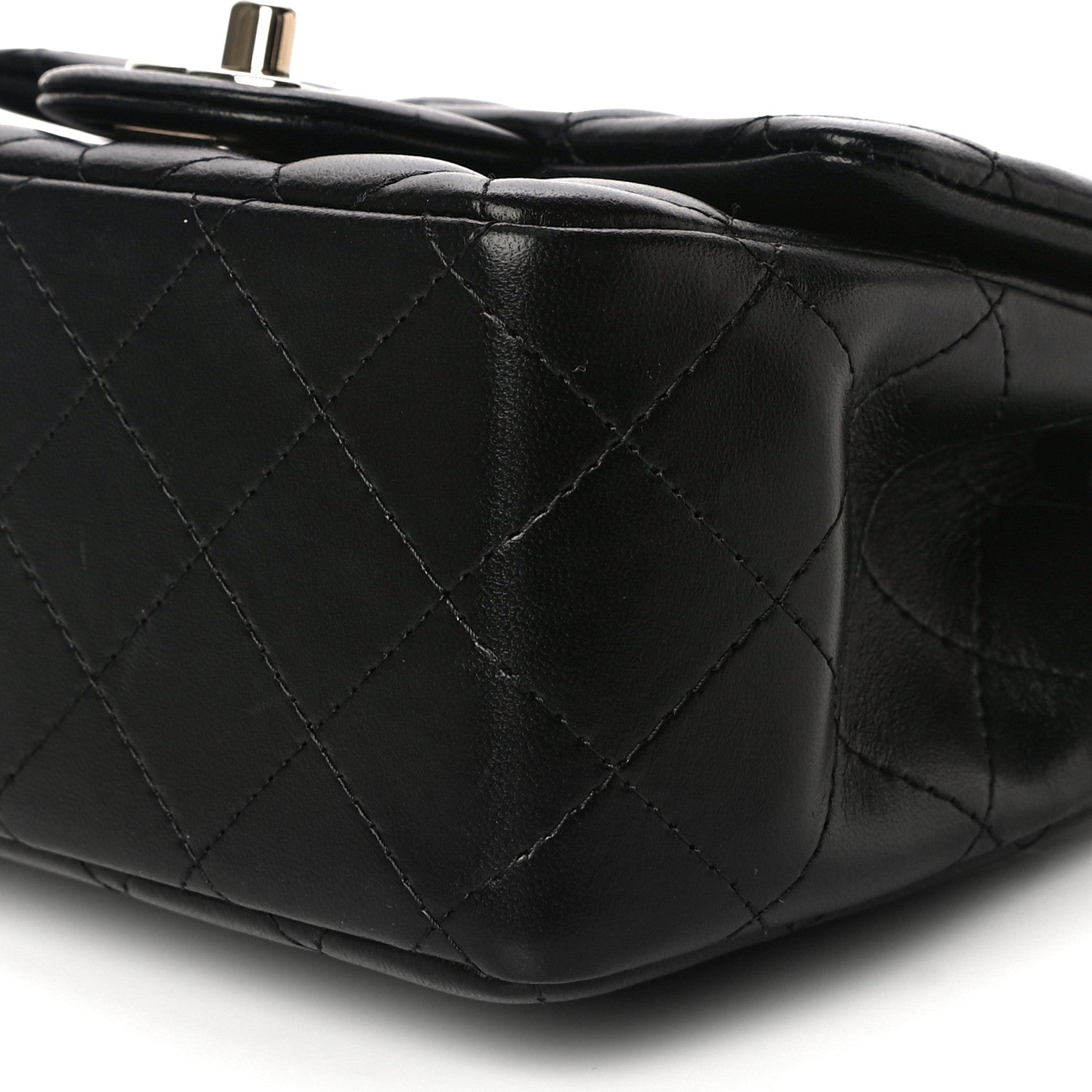Chanel Lambskin Quilted Mini Square Flap Black 10 of 17