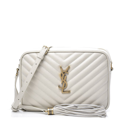 Saint Laurent Calfskin Matelasse Monogram Lou Camera Bag Crema Soft 1 of 9