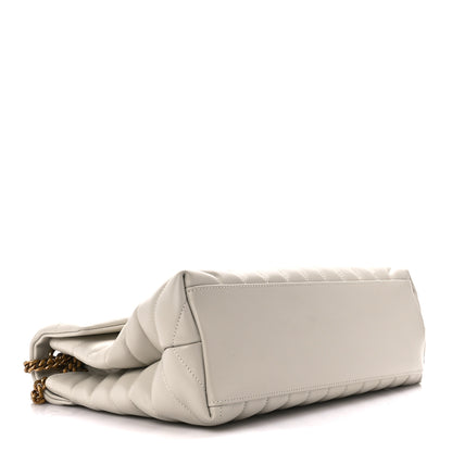 Saint Laurent Calfskin Y Quilted Monogram Medium Loulou Chain Satchel Crema Soft 4 of 11