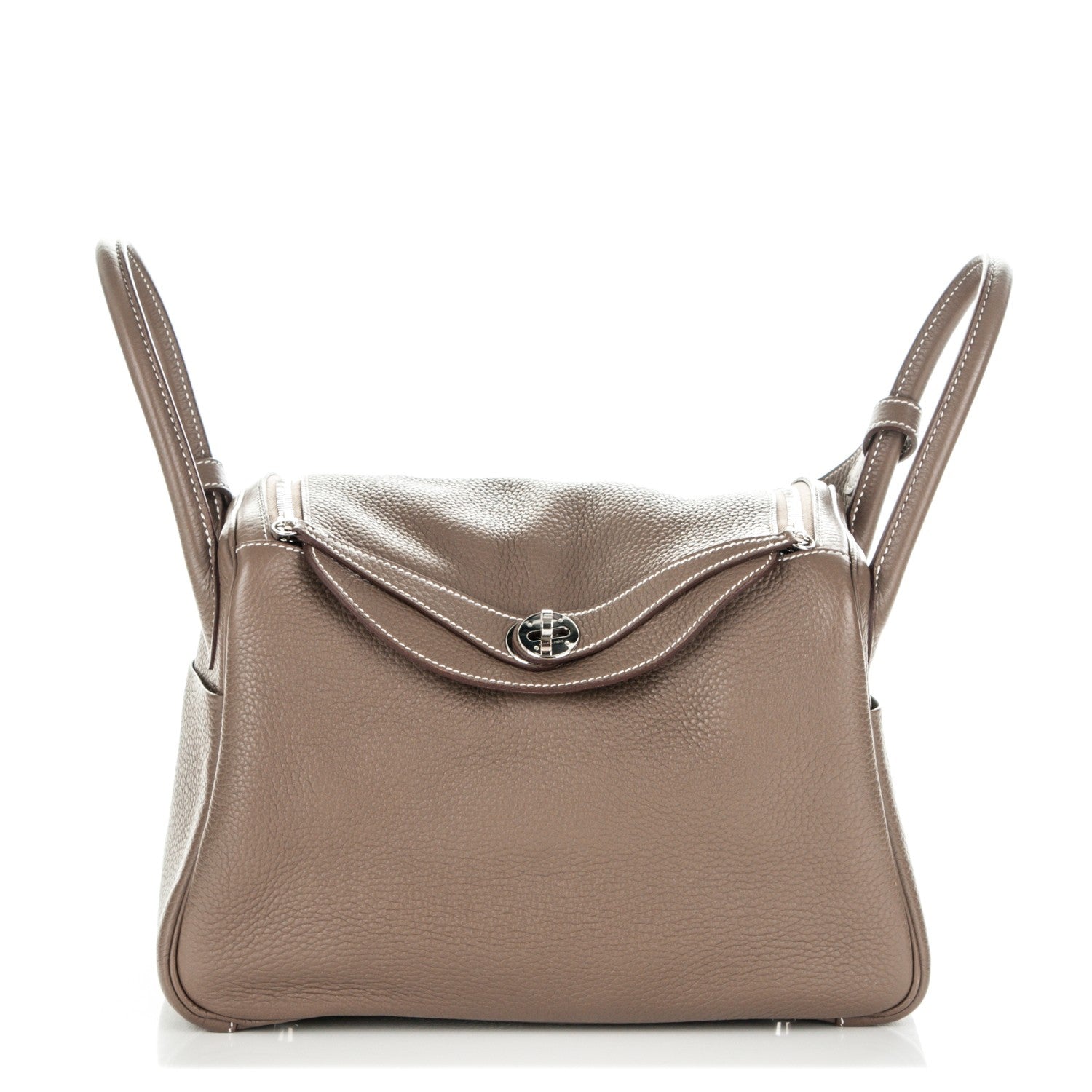 Hermes Taurillon Clemence Lindy 30 Etoupe 1 of 6