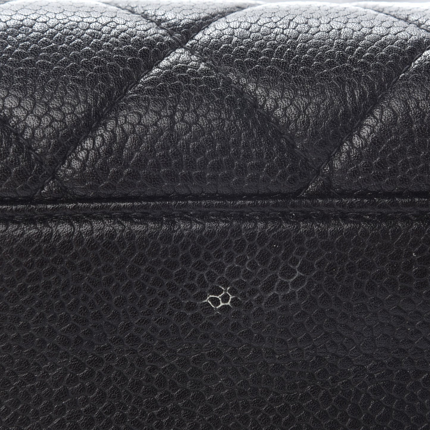 Caviar Quilted Flap Shoulder Bag Black