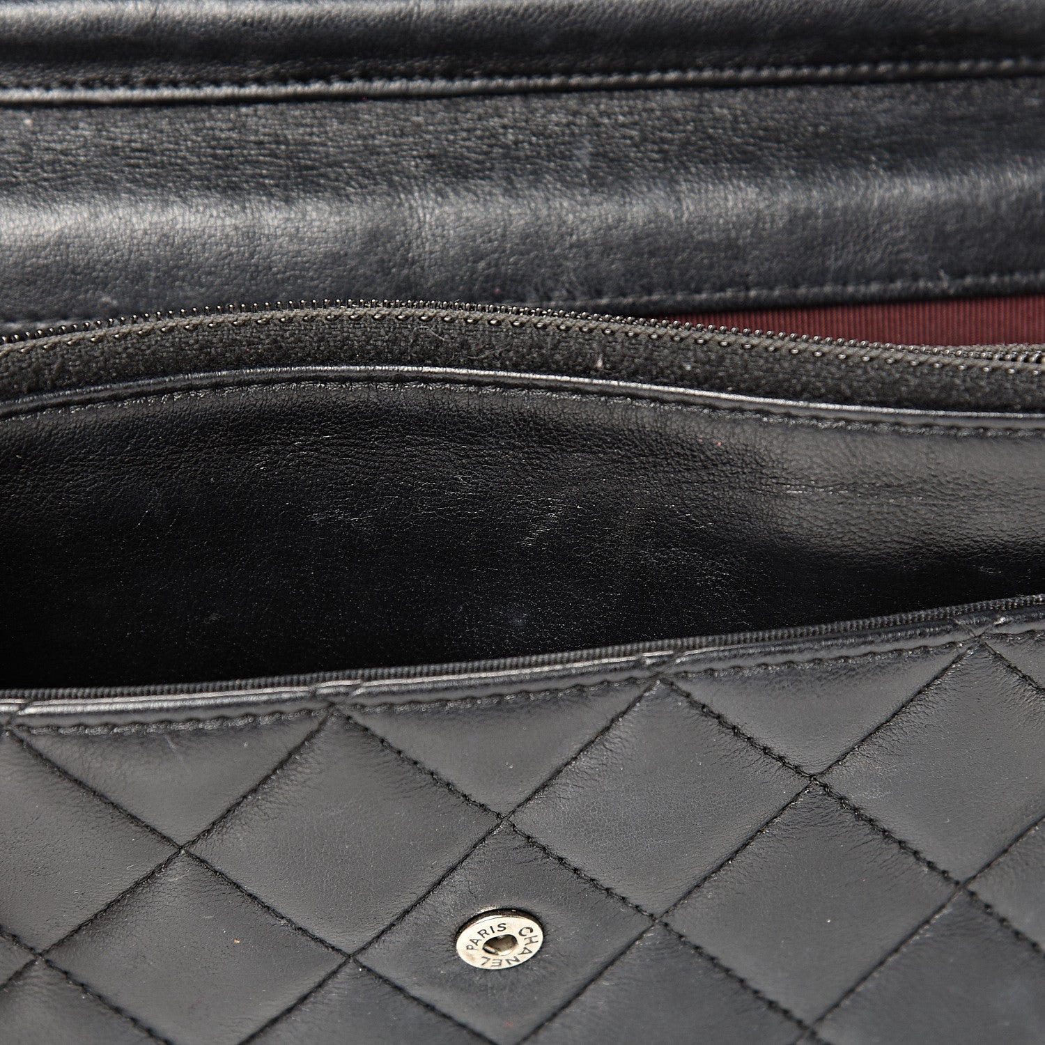 Chanel Lambskin Quilted Wallet On Chain WOC Black 14 of 24