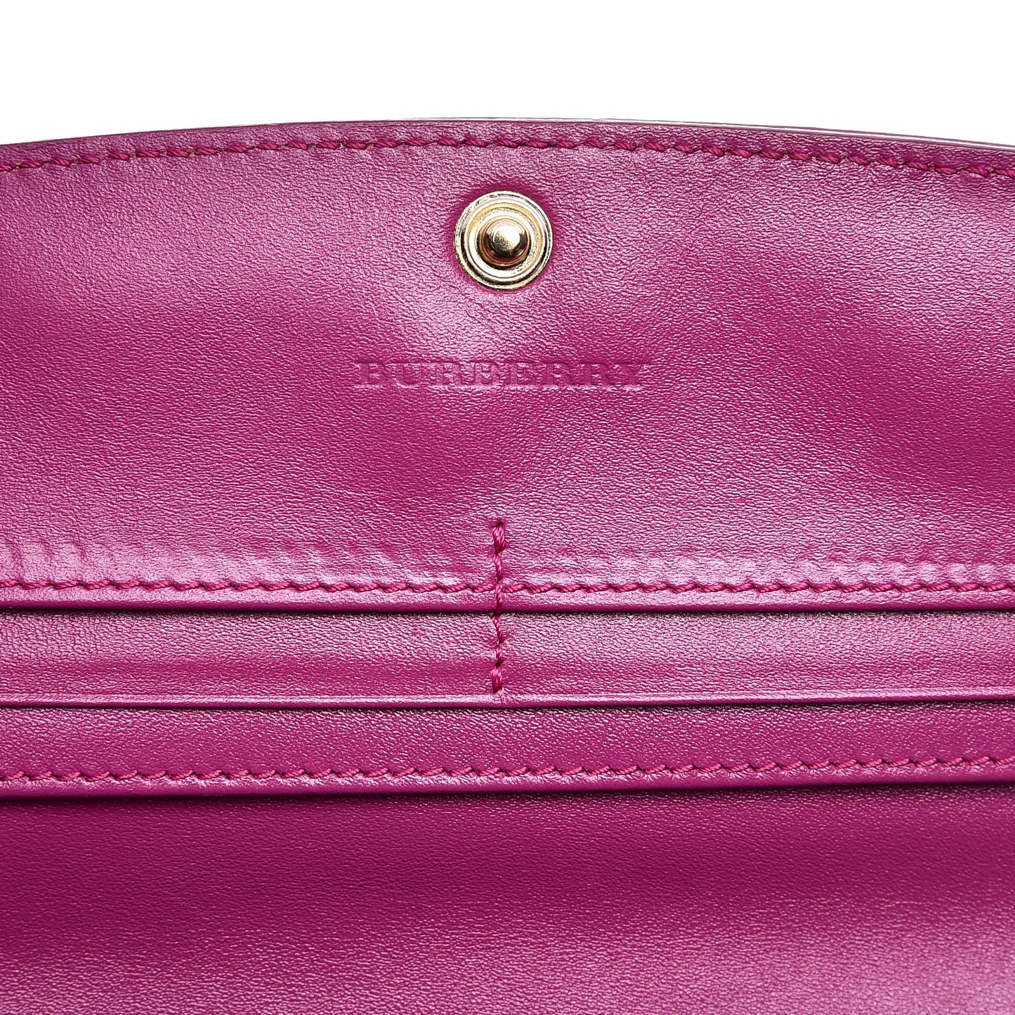 Calfskin Horseferry Check Porter Continental Wallet Dark Pink