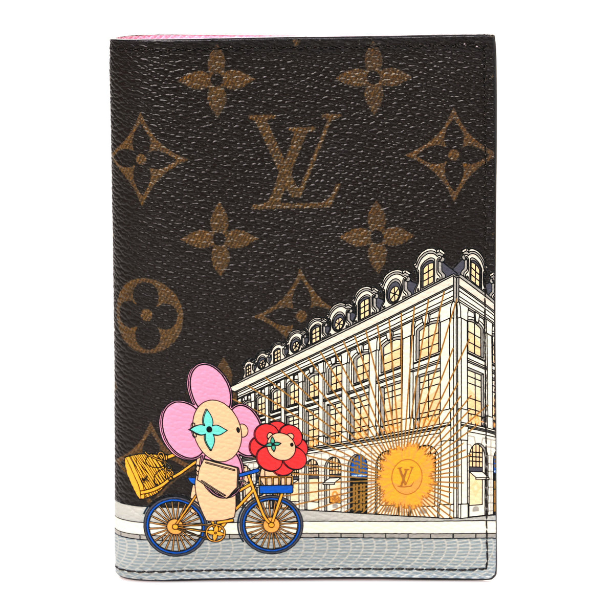 Louis Vuitton Monogram 2022 Christmas Animation Paris Passport Cover Pink 1 of 6
