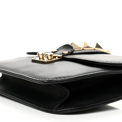 Valentino Garavani Vitello Small Glam Lock Rockstud Flap Black 8 of 8
