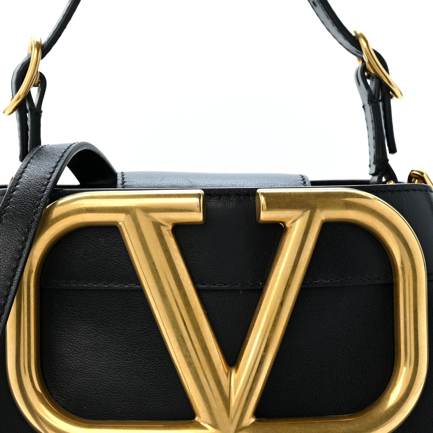 Nappa Vlogo Bucket Bag Black
