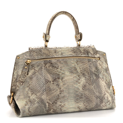 Salvatore Ferragamo Snakeskin Medium Sofia Satchel Grey Multicolor 3 of 13