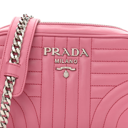 Prada Soft Calfskin Diagramme Camera Bag Begonia 8 of 10