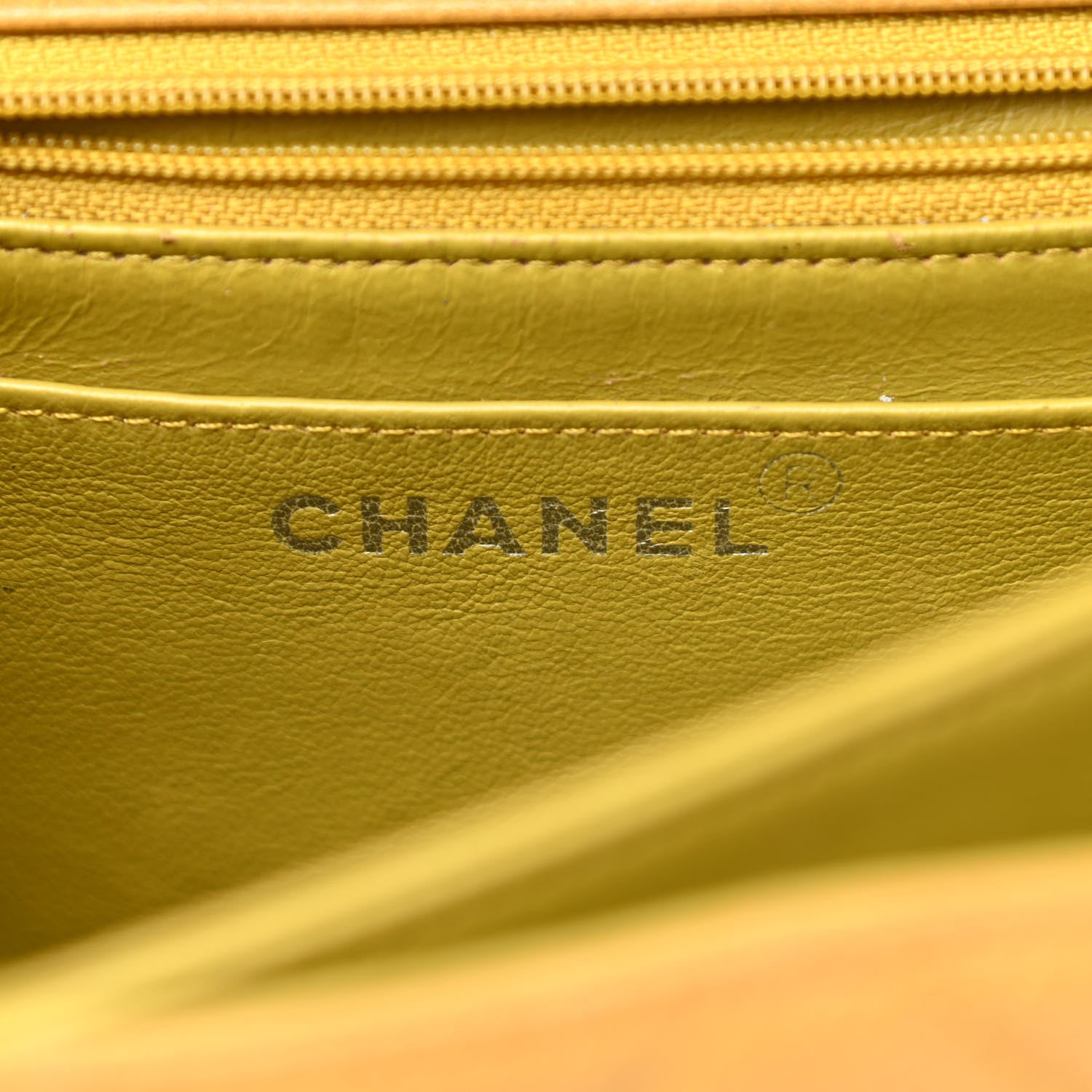 Chanel Caviar Quilted Small Single Flap Yellow 5 of 14