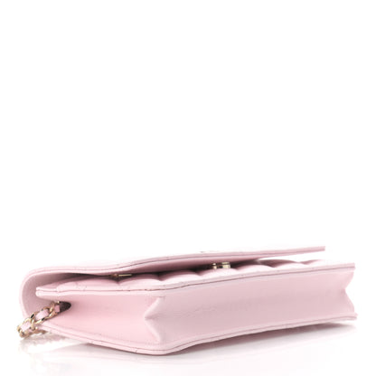 Chanel Caviar Quilted Wallet On Chain WOC Light Pink 3 of 10