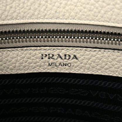 Prada Vitello Phenix Logo Hobo White 8 of 8
