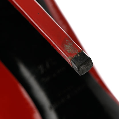 Saint Laurent Patent Calfskin Zoe 105 Pump 37.5 Red 9 of 11