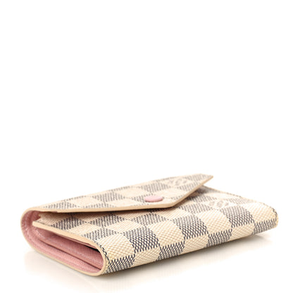Louis Vuitton LOUIS VUITTON Damier Azur Victorine Wallet Rose Ballerine 6 of 7
