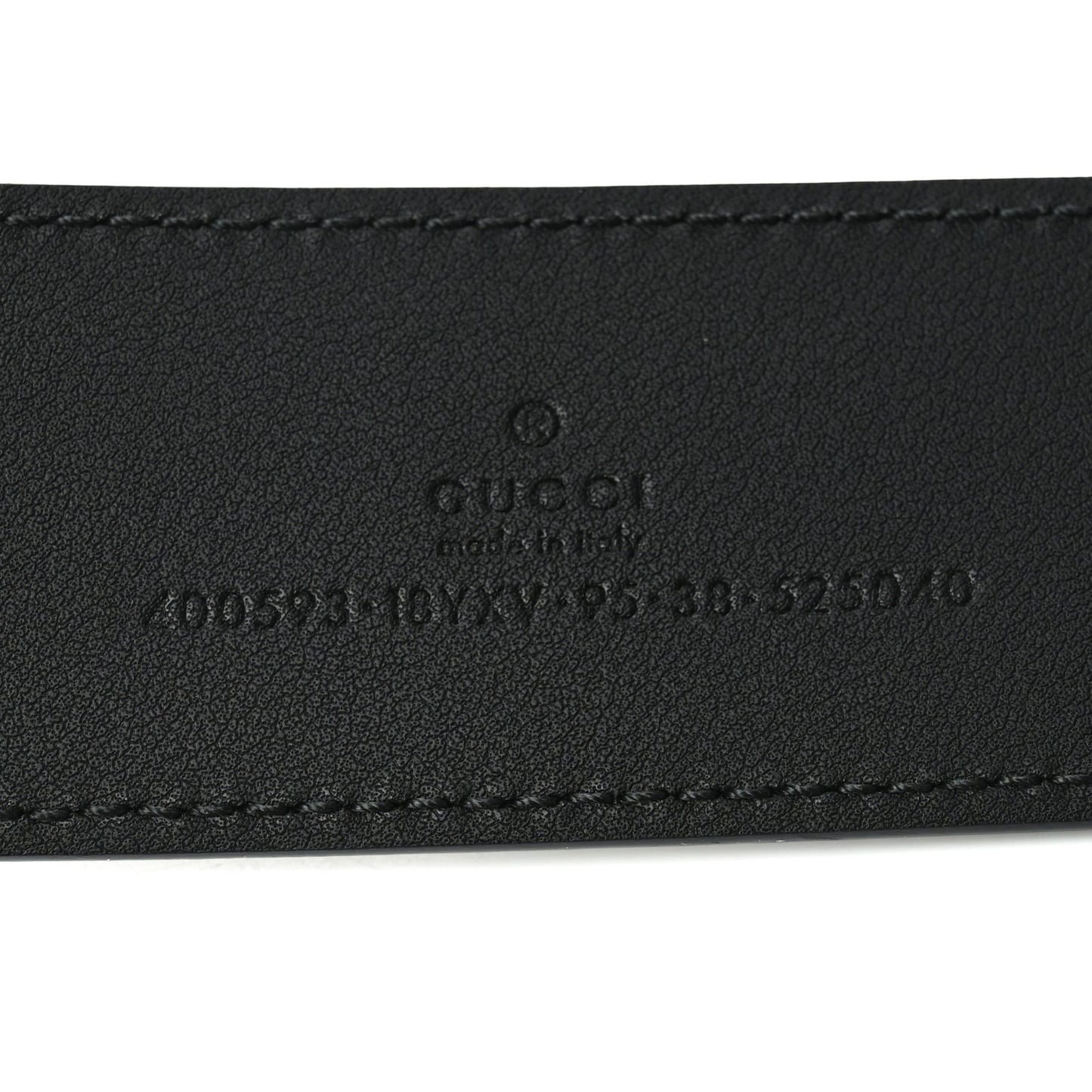 Azalea Calfskin Enamel Monochrome Double G 40mm Belt 95 38 Black