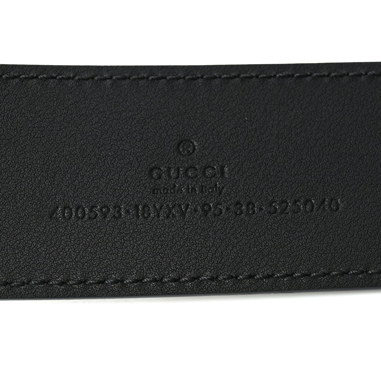 Gucci Azalea Calfskin Enamel Monochrome Double G 40mm Belt 95 38 Black 3 of 5