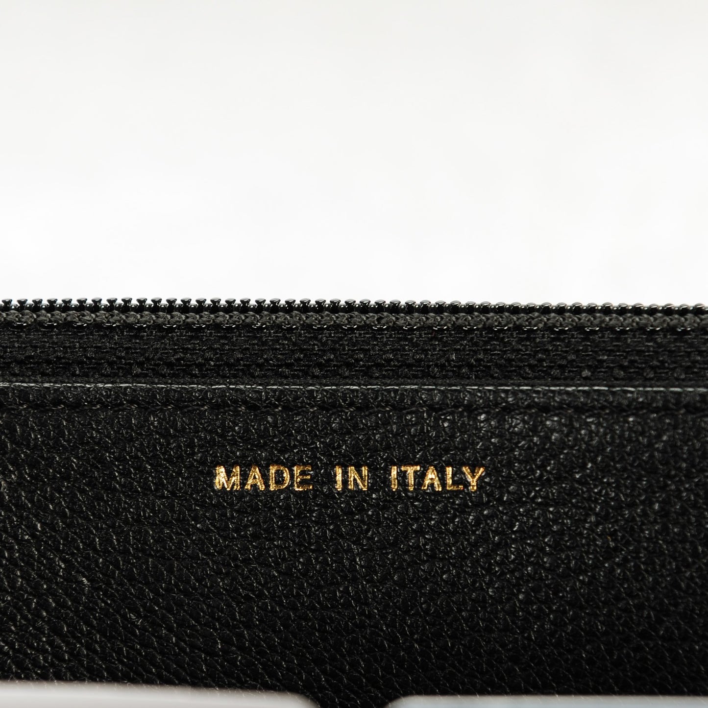 Patent Goatskin Quilted CC Eyelet Wallet On Chain Black