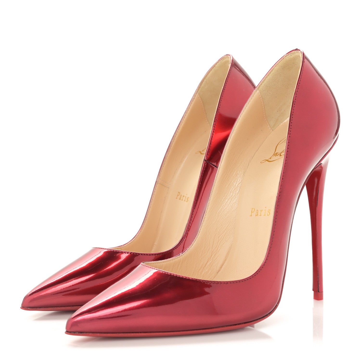 Christian Louboutin Metallic Patent Psychic So Kate 120 Pumps 38 Loubi 3 of 7