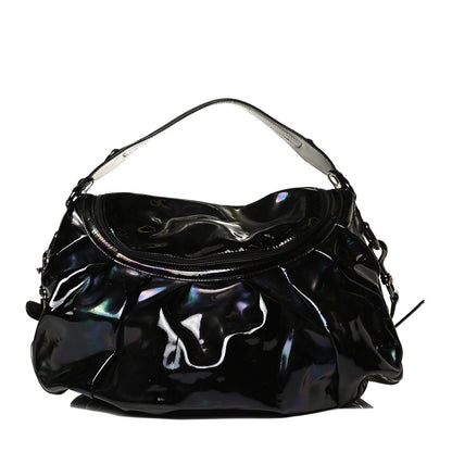 Gucci Iridescent Patent Medium Icon Bit Shoulder Bag Black 1 of 17