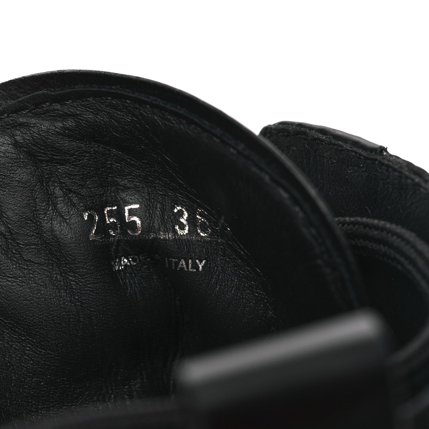 Prada Spazzolato Rois Re-Nylon Metal Triangle Logo Monolith Pouch Pocket 55mm Boots 36.5 Black 8 of 8