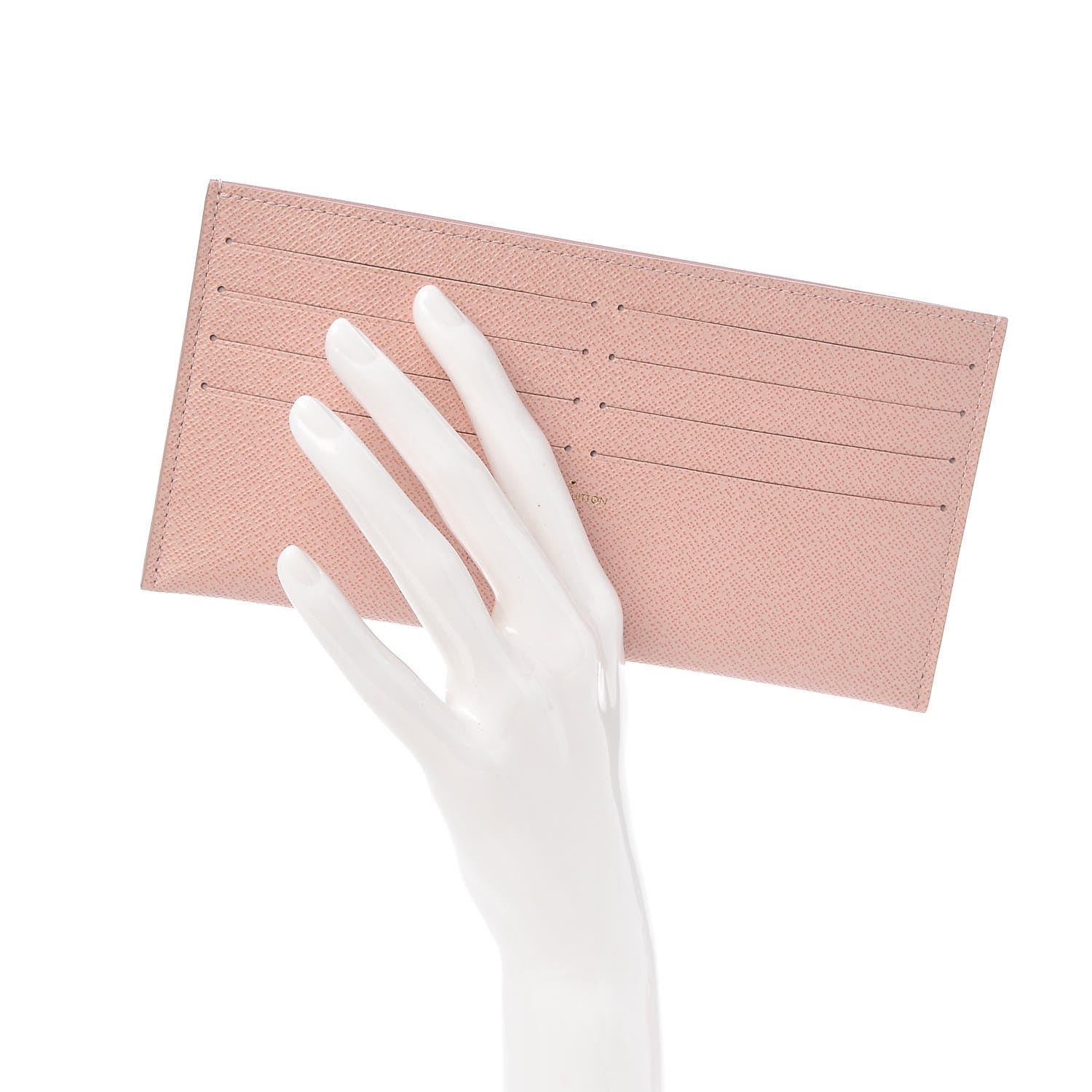 Louis Vuitton Calfskin Felicie Card Holder Insert Rose Ballerine 2 of 6