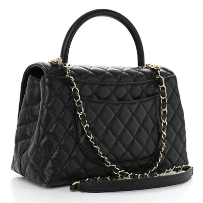 Chanel Caviar Quilted Small Coco Handle Flap Black 3 of 11