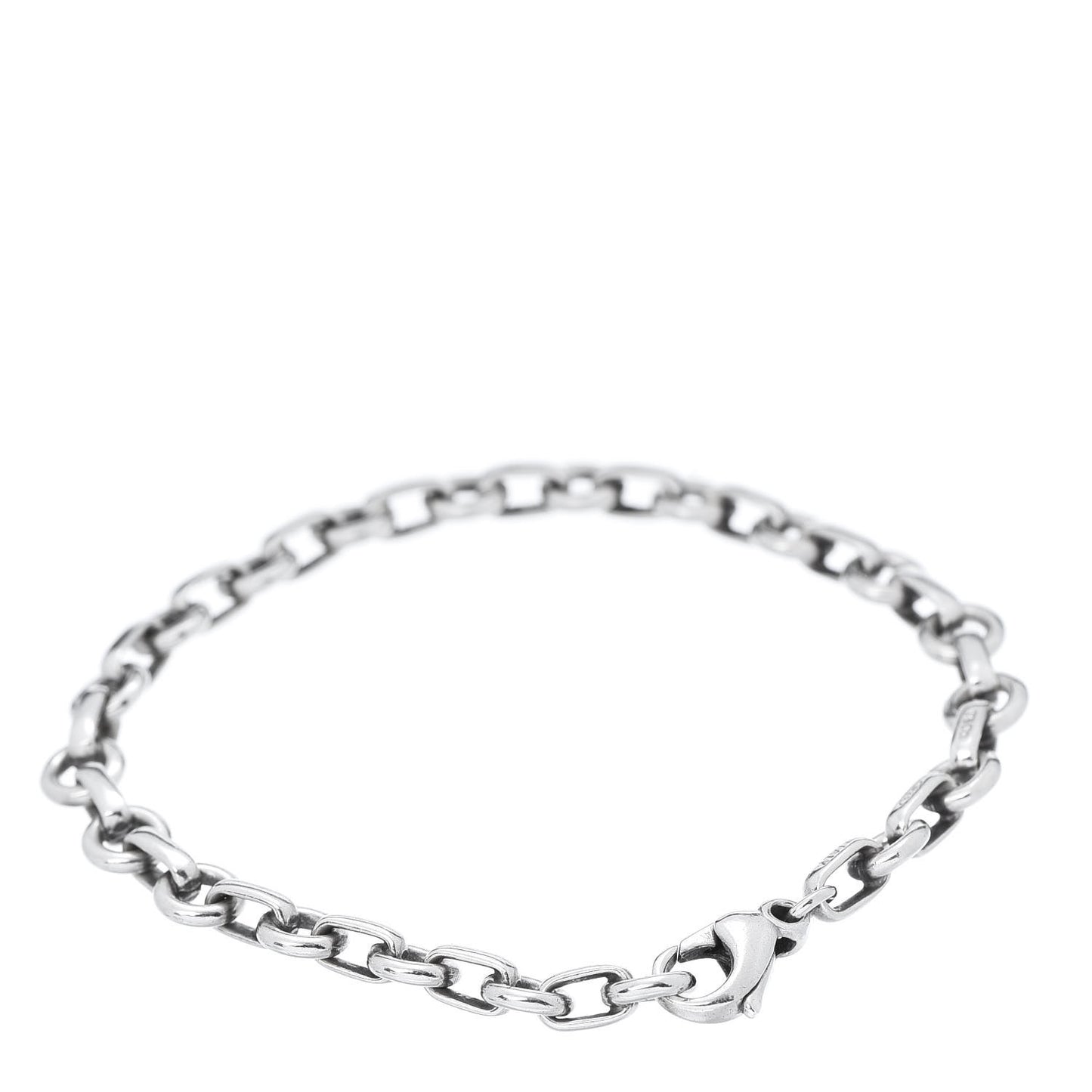 Sterling Silver Round Chain Link Bracelet