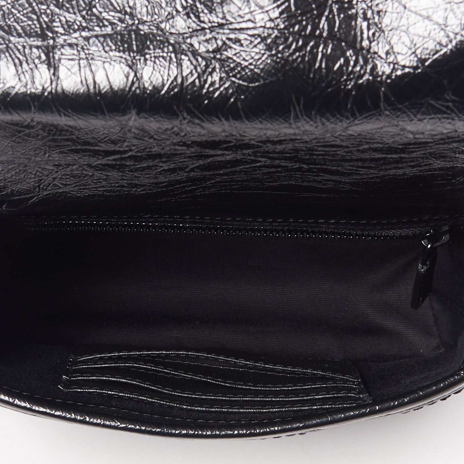 Saint Laurent Crinkled Calfskin Matelasse Monogram Niki Chain Wallet Black 7 of 9