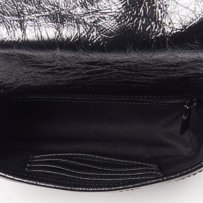Saint Laurent Crinkled Calfskin Matelasse Monogram Niki Chain Wallet Black 7 of 9